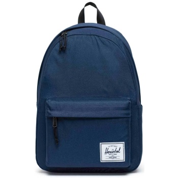 herschel unisex backpack μονόχρωμο με contrast logo print