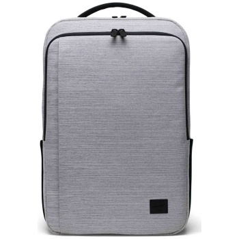 herschel unisex backpack μονόχρωμο με contrast logo patch