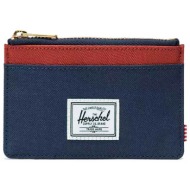 herschel unisex θήκη για κάρτες με contrast logo patch `oscar` - 66uacl01581 μπλε σκούρο