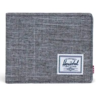 herschel unisex πορτοφόλι δίχρωμο με contrast logo patch `roy` - 66uacl01018 γκρι