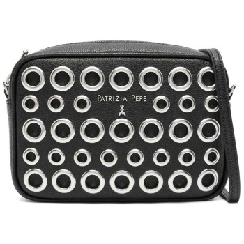 patrizia pepe γυναικεία τσάντα crossbody με μεταλλικό