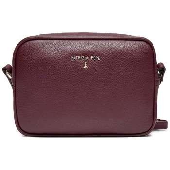 patrizia pepe γυναικεία τσάντα crossbody με μεταλλικό