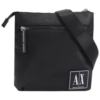 armani exchange ανδρικό τσαντάκι crossbody με logo patch 