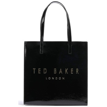 ted baker γυναικεία τσάντα tote μονόχρωμη με glossy