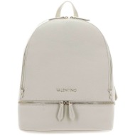 valentino γυναικείο backpack με ανάγλυφο μεταλλικό logo `brixton` - 86kvbs7lx02/bri εκρού