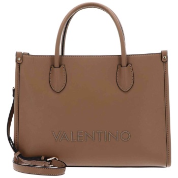 valentino γυναικεία τσάντα tote μονόχρωμη με ανάγλυφο