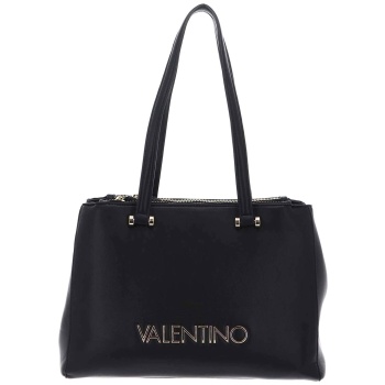 valentino γυναικεία τσάντα ώμου με μεταλλικό logo `caprice`