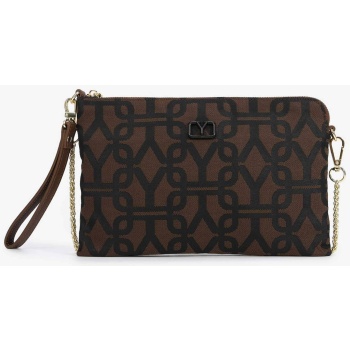 ynot? γυναικείο mini bag crossbody με all-over monogram