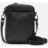 timberland unisex δερμάτινο τσαντάκι crossbody `tuckerman` - tb0a61d70011 μαύρο