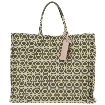 coccinelle γυναικεία τσάντα shopper με all-over print και