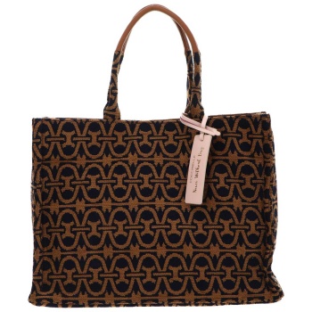 coccinelle γυναικεία τσάντα shopper με all-over print και