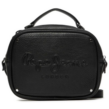 pepe jeans γυναικεία τσάντα crossbody με ανάγλυφο λογότυπο