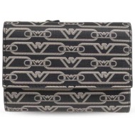 emporio armani γυναικείο πορτοφόλι με all-over logo - ew000368af11951 μαύρο