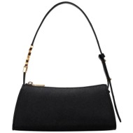 dkny γυναικεία δερμάτινη τσάντα ώμου `avril` - r433yg57 μαύρο