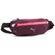 puma unisex τσαντάκι μέσης με contrast λεπτομέρειες και logo print - 090425 μοβ σκούρο