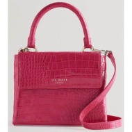 ted baker γυναικεία τσάντα χειρός με crocodile effect `aynaya`` - 277860 φούξια