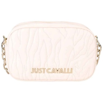 just cavalli γυναικεία τσάντα crossbody καπιτονέ με