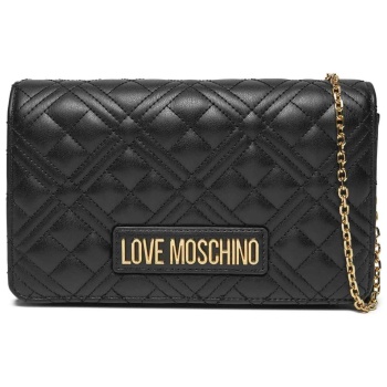 love moschino γυναικεία τσάντα crossbody καπιτονέ με