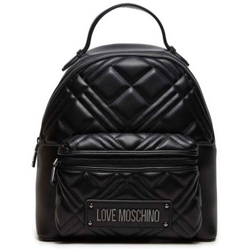 love moschino γυναικείο backpack καπιτονέ με μεταλλικό logo