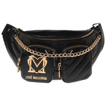 love moschino γυναικείο τσαντάκι μέσης καπιτονέ με