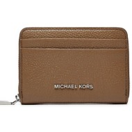 michael kors γυναικείο δερμάτινο πορτοφόλι `jet set` - 32t4sj6z5l καφέ