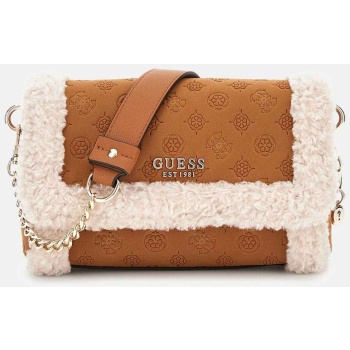 guess γυναικεία τσάντα crossbody με all-over ανάγλυφο