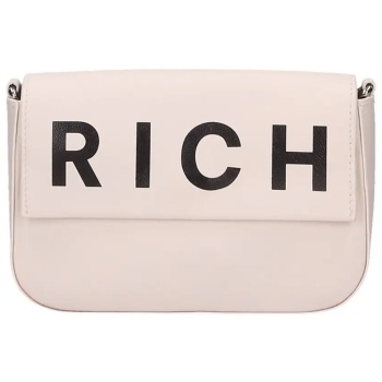 john richmond γυναικείο δερμάτινο mini bag crossbody με