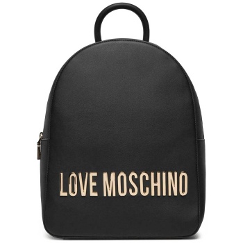 love moschino γυναικείο backpack με ανάγλυφο μεταλλικό