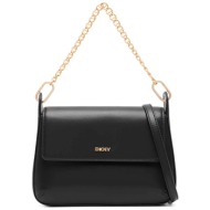 dkny γυναικεία δερμάτινη τσάντα χειρός/crossbody `belen` - r44eki55 μαύρο