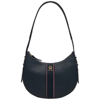 tommy hilfiger γυναικεία τσάντα ώμου hobo με μεταλλικό logo