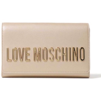 love moschino γυναικείο τσαντάκι crossbody με ανάγλυφο