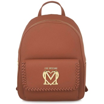 love moschino γυναικείο backpack με πλεκτή λεπτομέρεια και