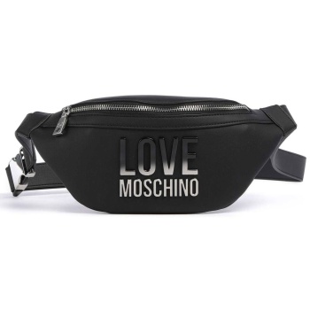 love moschino γυναικείο τσαντάκι μέσης με ανάγλυφο