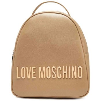 love moschino γυναικείο backpack με ανάγλυφο μεταλλικό