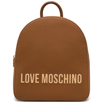 love moschino γυναικείο backpack με ανάγλυφο μεταλλικό