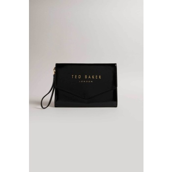 ted baker γυναικείο clutch μονόχρωμο με contrast λογότυπο