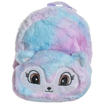 alouette παιδική τσάντα πλάτης με χνουδωτή υφή και glitter