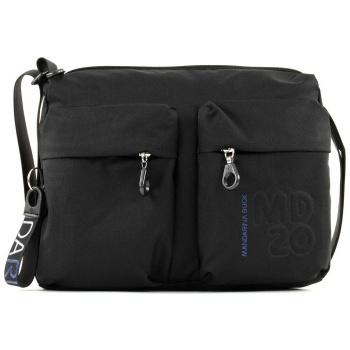mandarina duck γυναικεία τσάντα ώμου με ανάγλυφο λογότυπο 