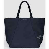 paul&shark ανδρική τσάντα tote αδιάβροχη με ανακλαστικό λογότυπο `typhoon® jupiter` - 25418112 μπλε 