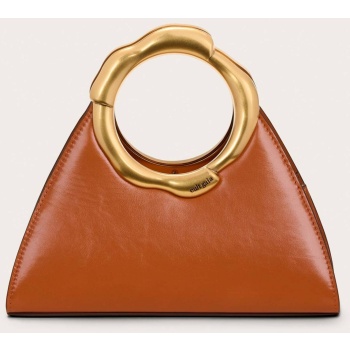 cult gaia γυναικείο δερμάτινο mini bag με χρυσή μεταλλική