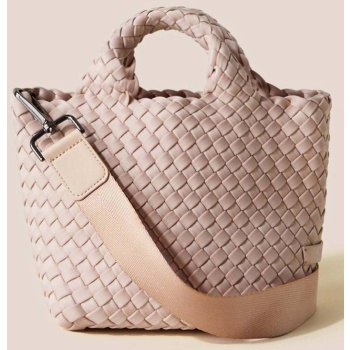 naghedi γυναικεία τσάντα tote με πλεκτό σχέδιο `st. barths