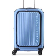 delsey unisex βαλίτσα καμπίνας slim 55 x 36 x 23.5 cm `securetime zip lavender blue` - 217380432