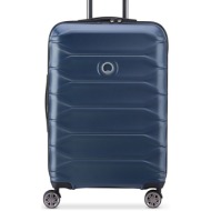 delsey unisex βαλίτσα medium expandable μονόχρωμη με λογότυπο μπροστά `meteor` 68 x 44 x 26,5 - 29,5