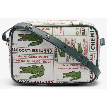 lacoste γυναικείο mini bag/crossbody με iconic print