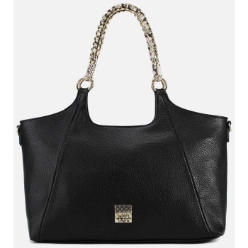 ynot? γυναικεία τσάντα tote με μεταλλικό λογότυπο `rachel`