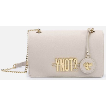 ynot? γυναικεία τσάντα crossbody με μεταλλικό λογότυπο