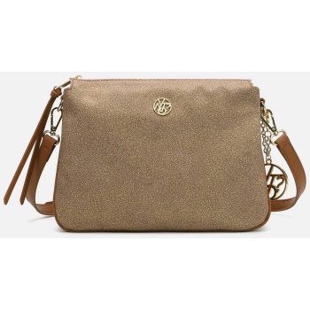 ynot? γυναικεία τσάντα clutch/ώμου με μεταλλικό λογότυπο