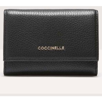 coccinelle γυναικείο δερμάτινο πορτοφόλι `metallic soft` 