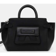karl lagerfeld γυναικεία τσάντα χειρός `ikon/k small tote` - a1w30443 μαύρο