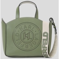karl lagerfeld γυναικεία τσάντα χειρός `k/circle perforated small` - a1w30058 λαδί
